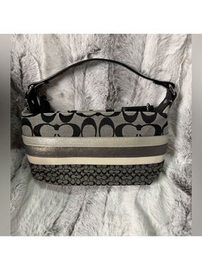 Coach - Y2K Signature Top Handle Striped Mini Bag - EUC Multiple Design Stripes